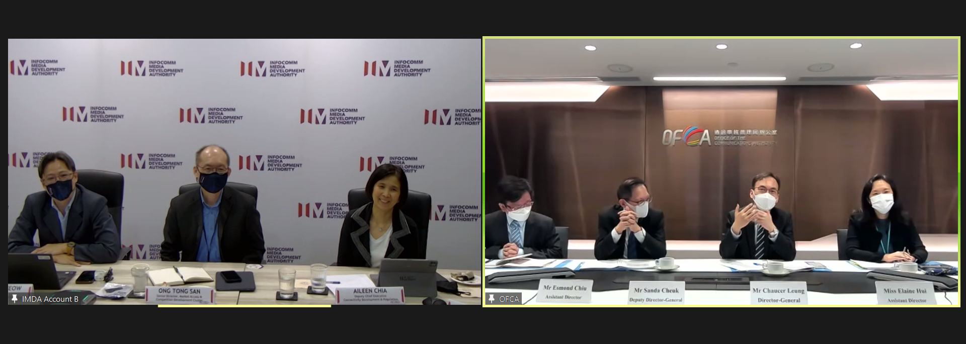 Bilateral Meeting Held between OFCA and the Infocomm Media Development Authority of Singapore
