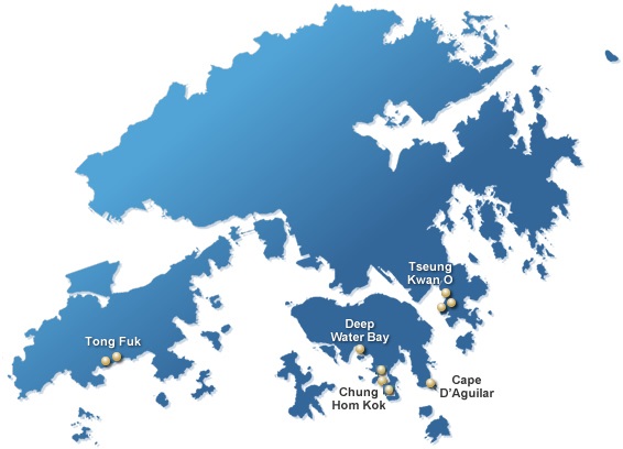 Locations of Cable Landing Stations